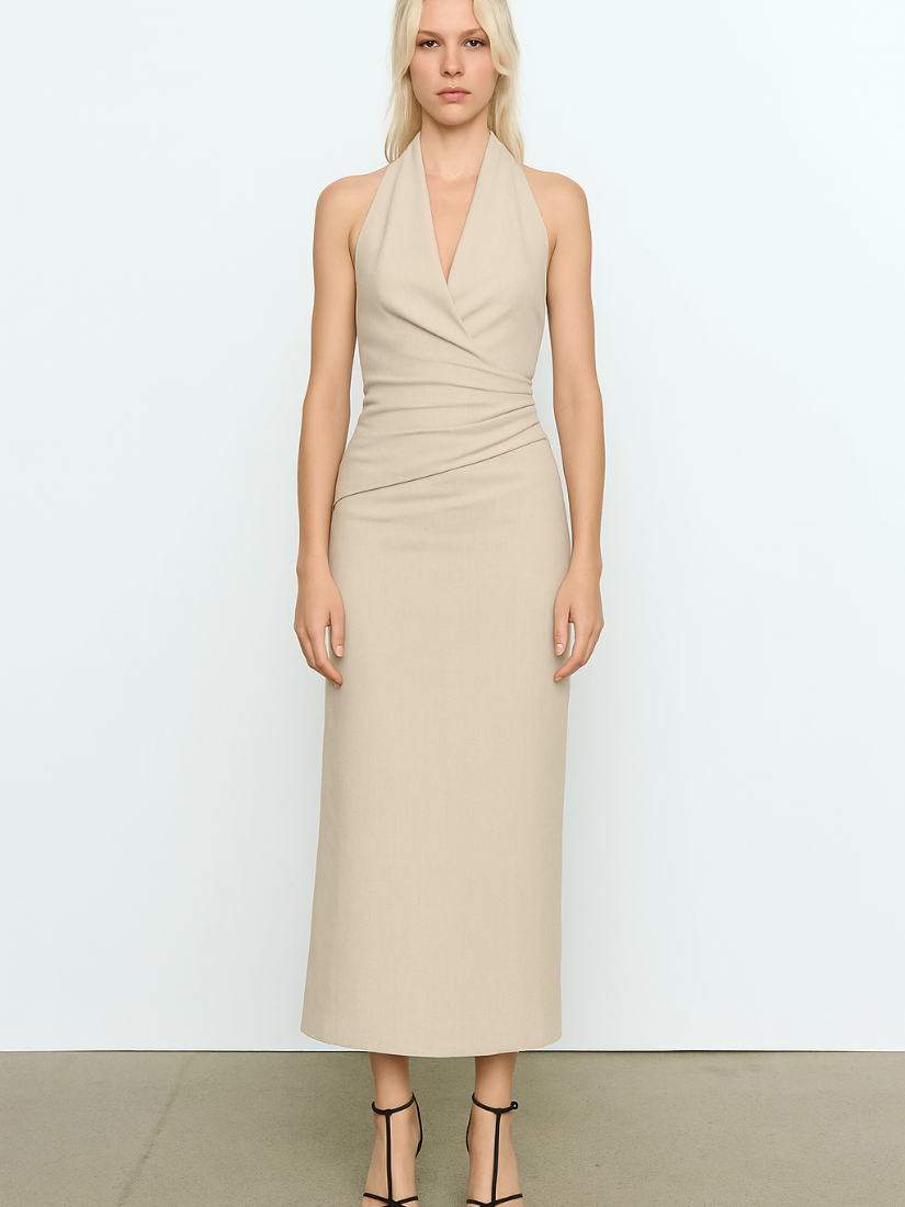 Priya Dress Beige