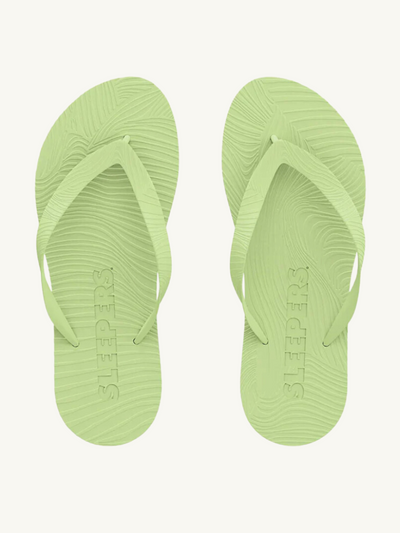 Slim Wide Strap Sandal Sap green
