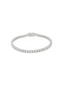 Silvertone Finish Victorian Cubic Zirconia Tennis 8 Inch Bracelet