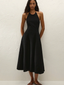 Valencia Midi Dress Lucy Broderie Black