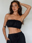 Leia Tie Top Black