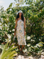 Tide Pool Midi Dress White Green