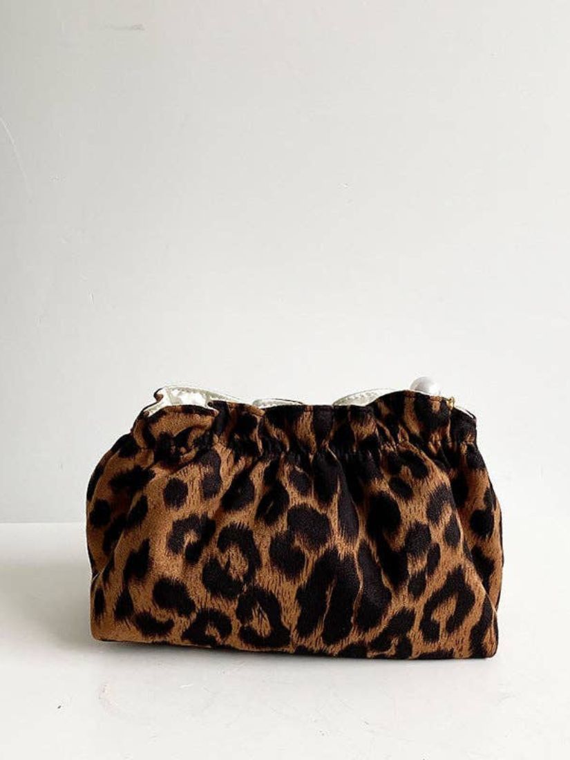 Vintage Leopard Cosmetic Bag Small