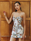 Maria Brocade Dress Stone