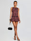 Kat Romper Brown Polka Dot Leaf