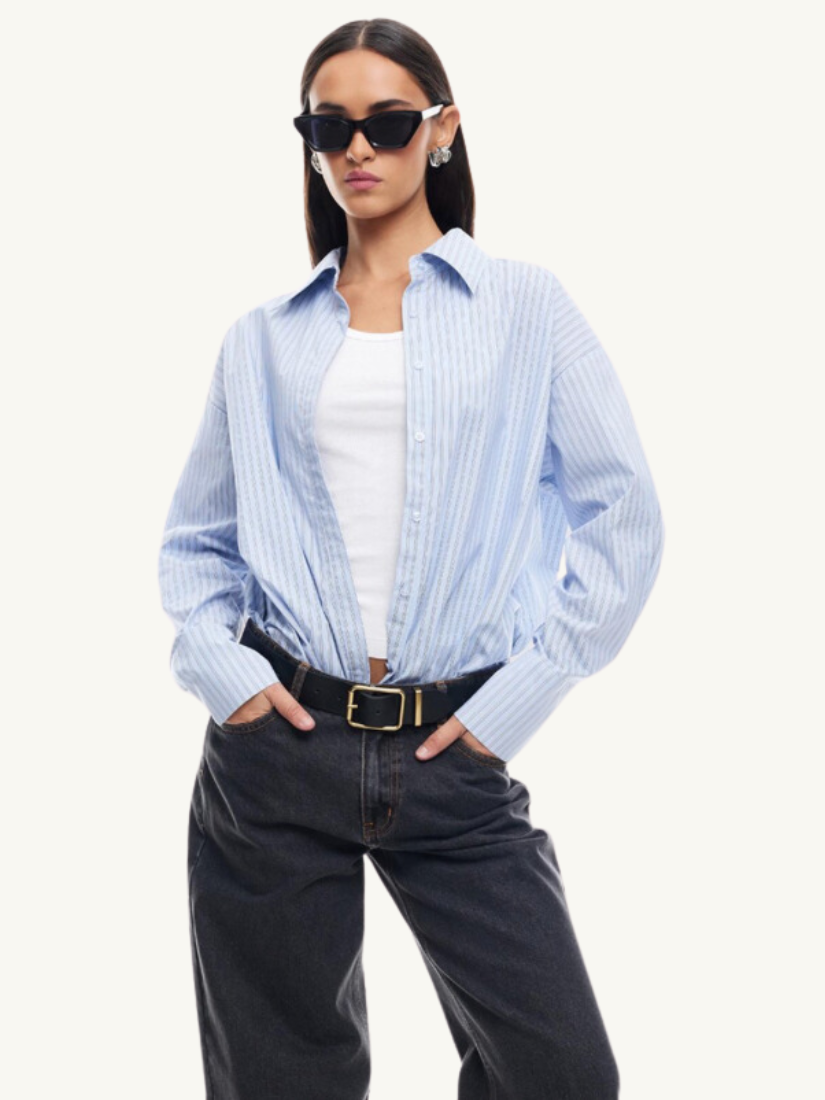 Boyfriend Shirt Blue Stripe