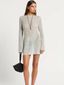Rowan Long Sleeve Mini Dress Silver Knit