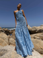 Utopia Dress Floor Length Pale Blue