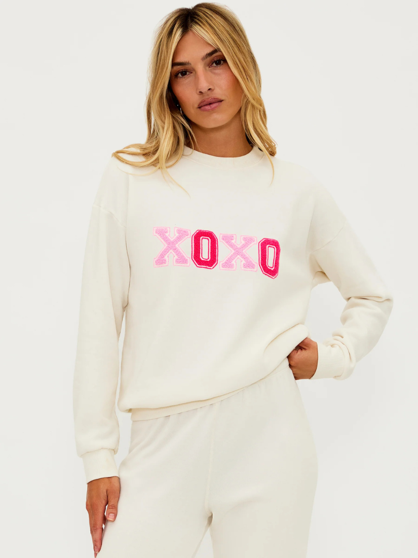 Devyn Oversized Sweatshirt Xoxo Cream