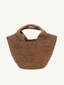 St. Tropez Straw Handbag Cappucino