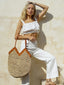 Cancun Seagrass Bag Tan