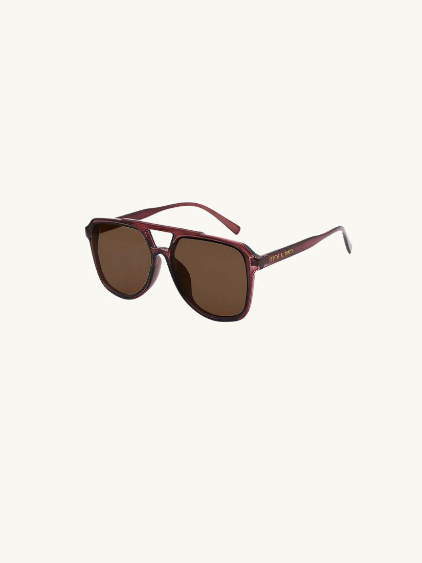 Lagos Sunglasses: Maroon / Polarized + 100% UV Protection