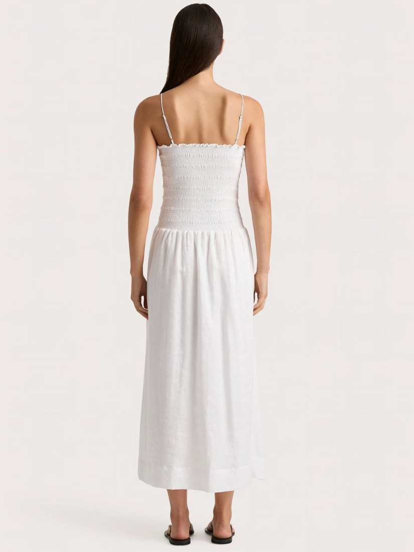 Geriba Spaghetti Strap Dress White