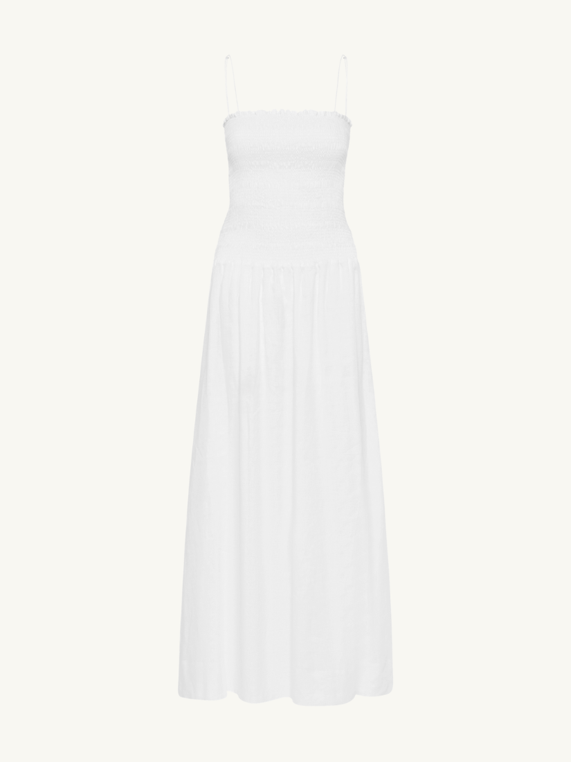 Geriba Spaghetti Strap Dress White