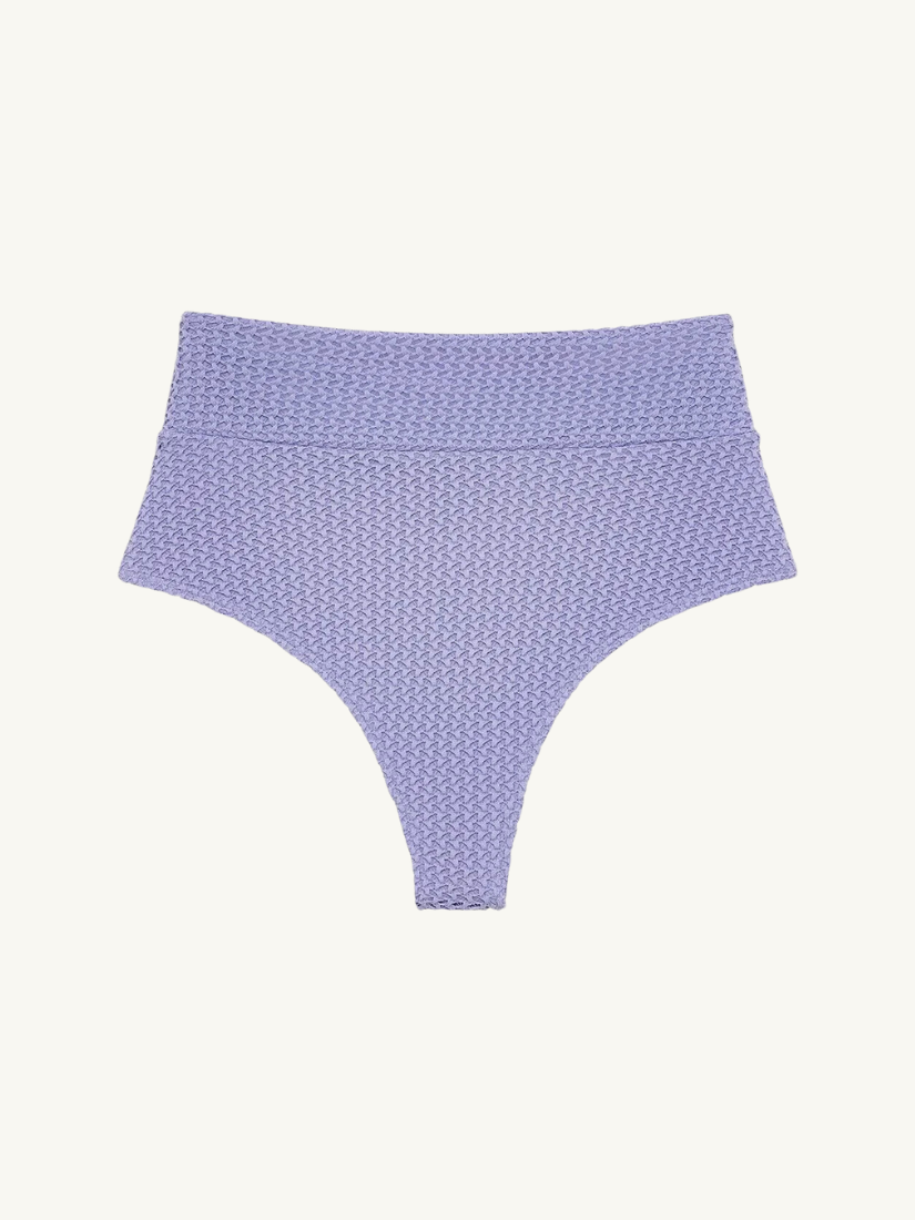 Lavender Crochet Added Coverage High Rise Bikini Bottom
