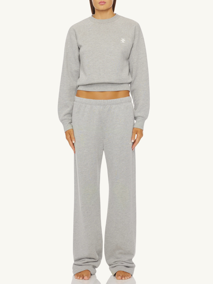 Straight Leg Sweatpant Heather Grey