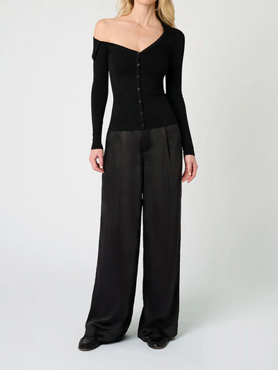 Off the Shoulder Collared Shirt