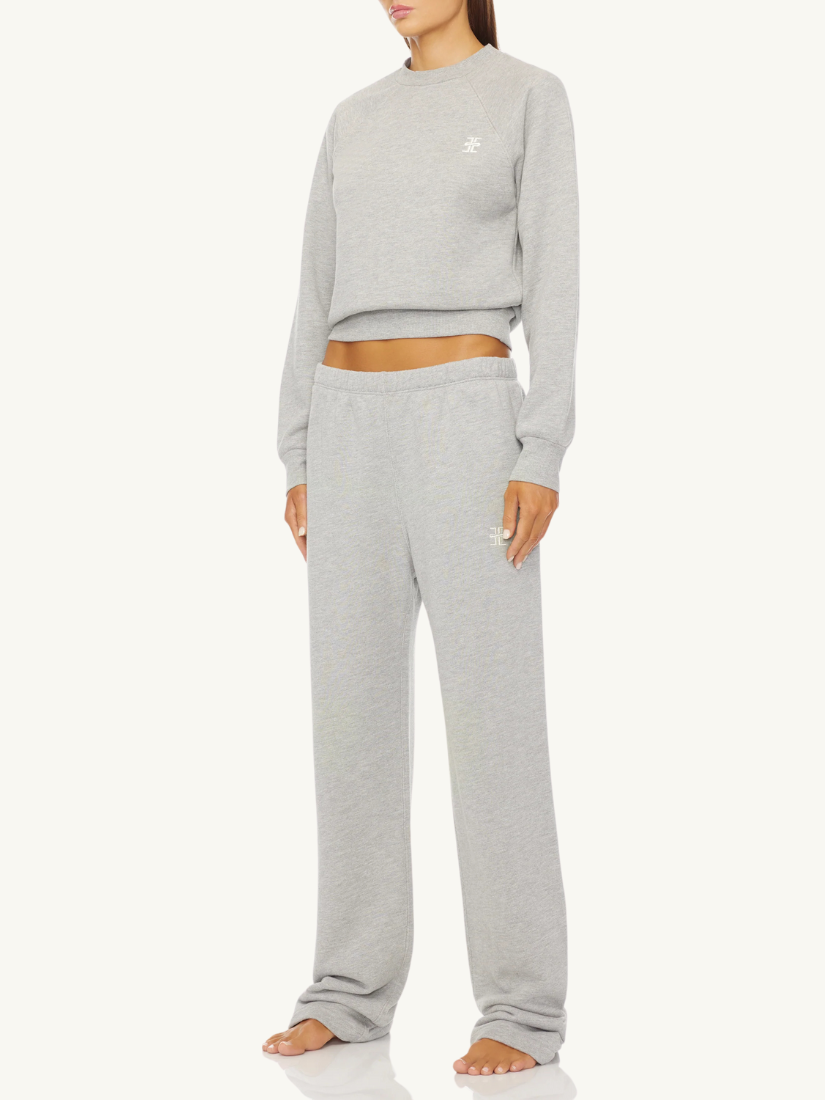 Straight Leg Sweatpant Heather Grey