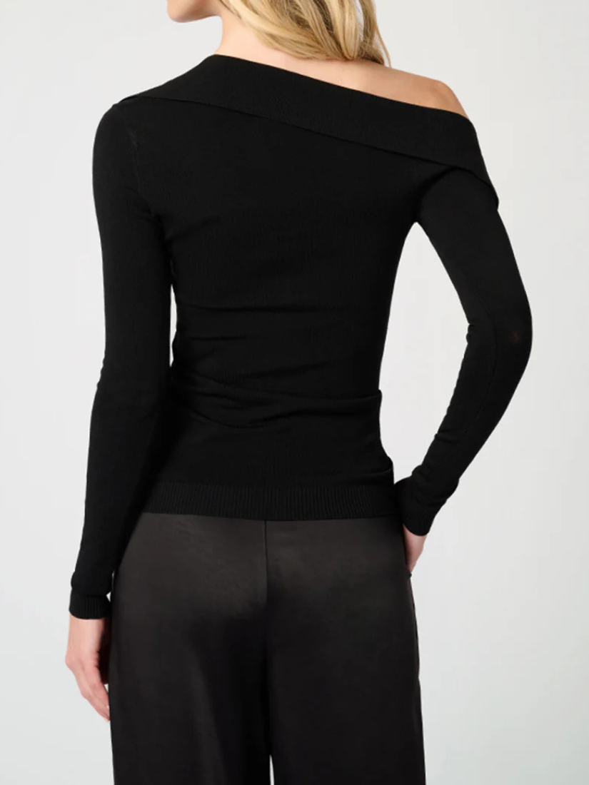 Off the Shoulder Collared Shirt