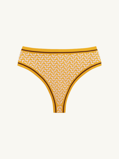 La Plage Bottom Pink and Yellow Jacquard