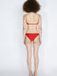 Fine Strap Balconette Top Vermillion Red