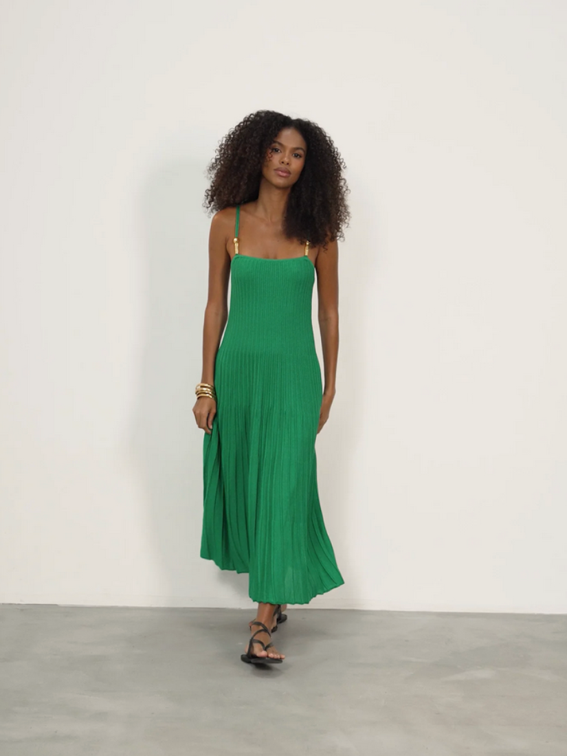 Knit Bruna Long Dress Green