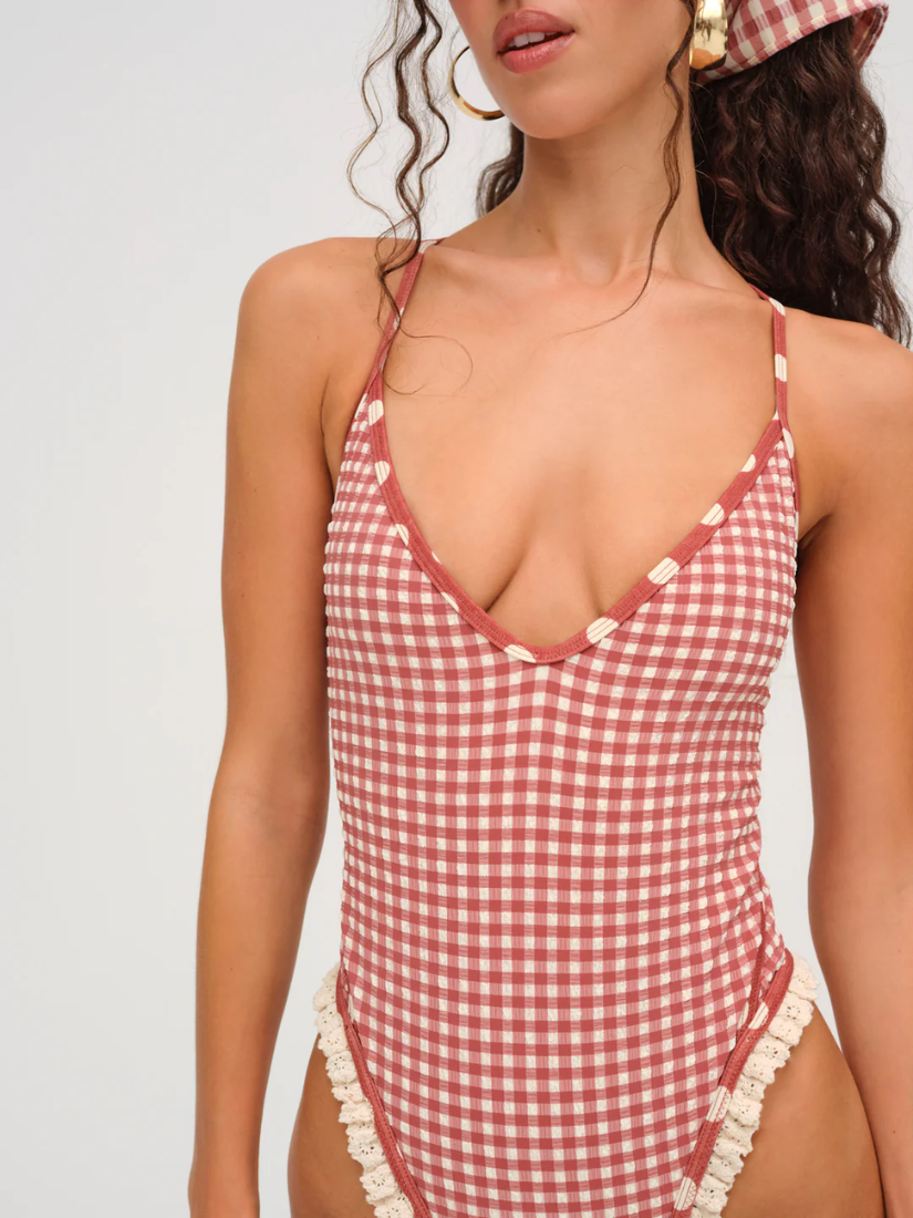 Strappy One Piece Red