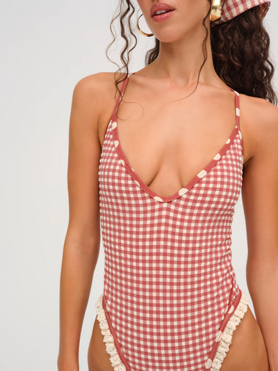 Strappy One Piece Red