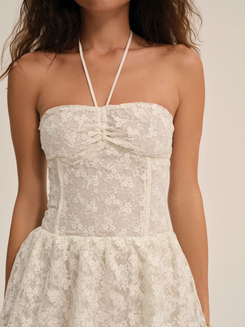 Ciao Lace Mini Dress Natural