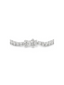 Silvertone Finish Victorian Cubic Zirconia Tennis 7 Inch Bracelet