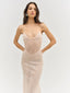 Kate Sequin Maxi Dress Nude