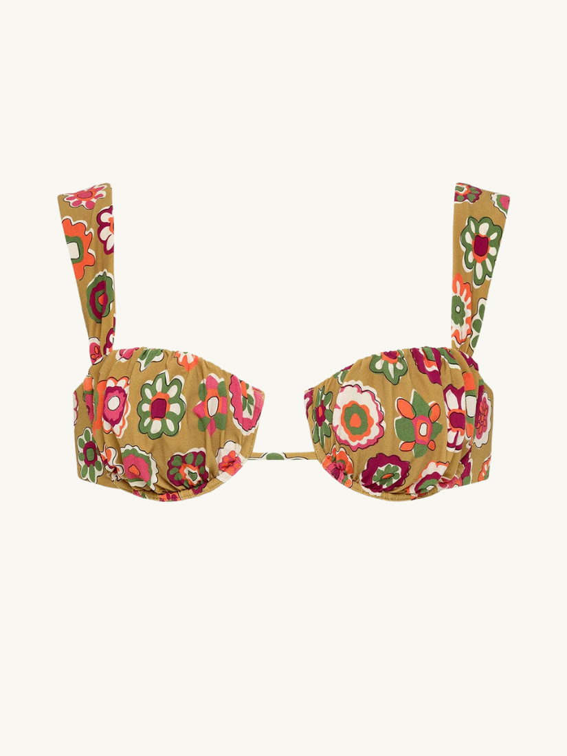 Mazzy Floral Petal Bikini Top