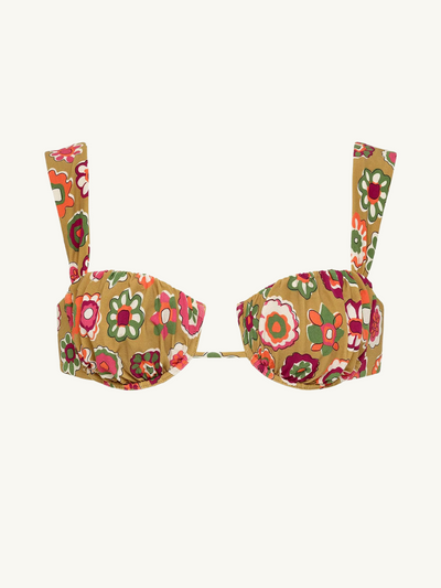 Mazzy Floral Petal Bikini Top