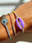 Silver Circular Evil Eye Bracelet