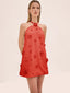 Milaa Dress Terracotta Raffia