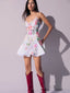 Short Dress Mariene White Botanic
