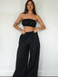 Leia Tie Top Black