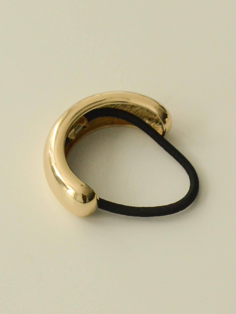 Wide Metal Cuff Hair Tie | Gold