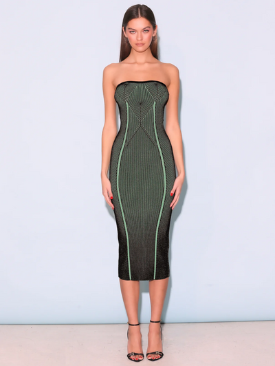 Rib Knit Maxi Tube Dress