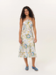 Tide Pool Midi Dress White Green