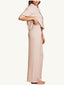 Washed Satin Jacquard Cropped Shirt Feather
