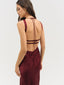 Carla Jacquard Midi Dress Burgundy