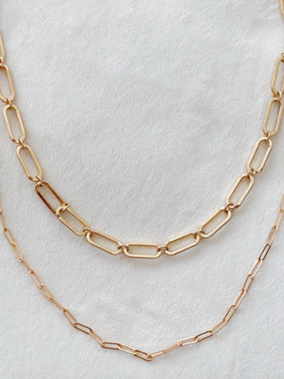 Big & Small Double Chain Link Necklace