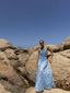 Utopia Dress Floor Length Pale Blue