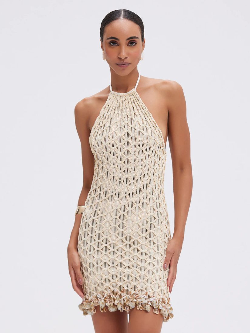 Camila Coelho X Mesh Mini Dress Off White