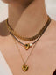 Lee Heart Necklace Gold Black