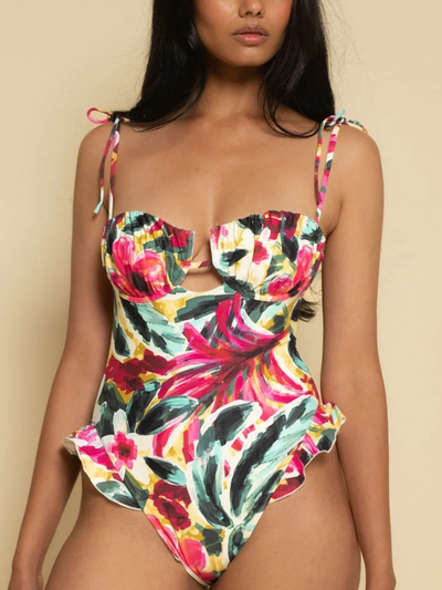 Petal Ruffle One-Piece Isla Floral