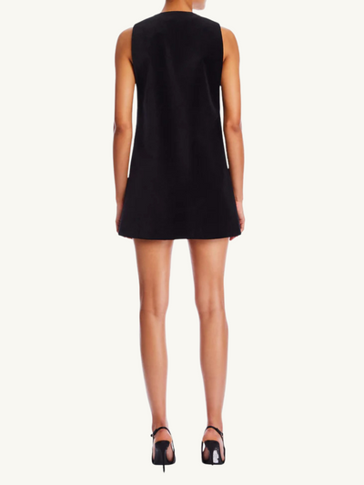 Maxine Velvet Mini Dress Black