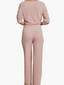 Cozychic Ultralite Jersey Roll Pullover & Wide Leg Pant Set Teaberry