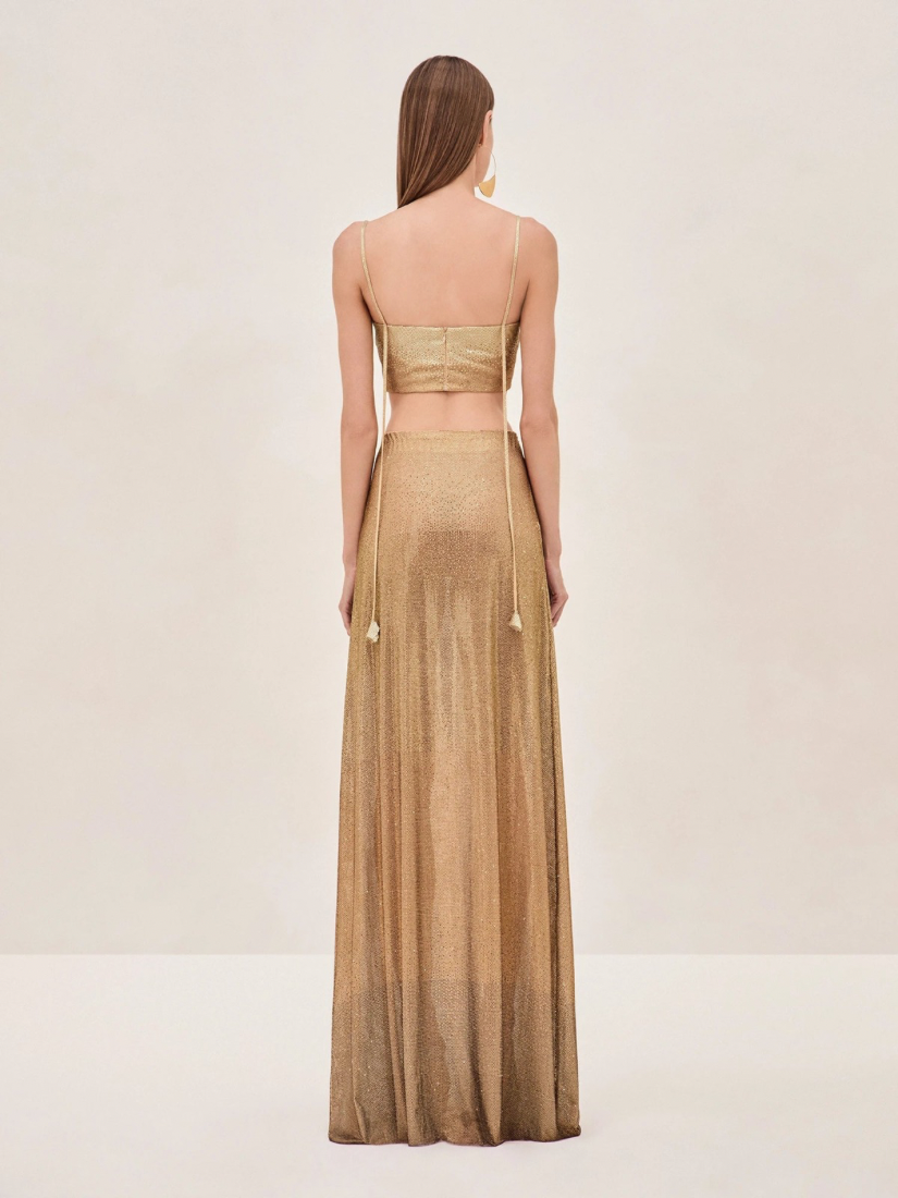 Franca Hotfix Skirt Gold